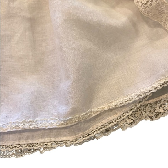 Rare vintage 70s red and white embroidered mushroom baby dress 3-6 mos - Picture 5 of 9